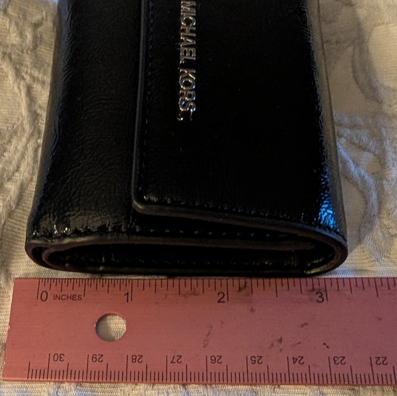 Michael Kors Jet Set Extra Small Tri-fold Black Patent Leather Wallet - Picture 9 of 10
